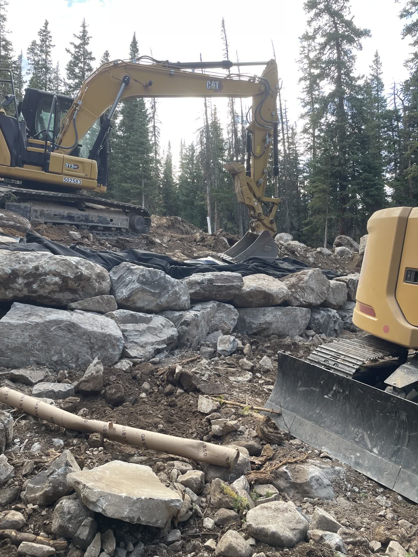 Heavy machinery demolition work